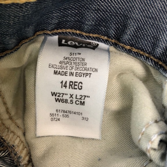 Levi’s Boys 511 skinny jeans Sz 14 reg - Picture 5 of 5
